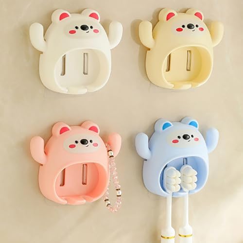 Cartoon Toothbrush Holder Wall Mount Suction Cup