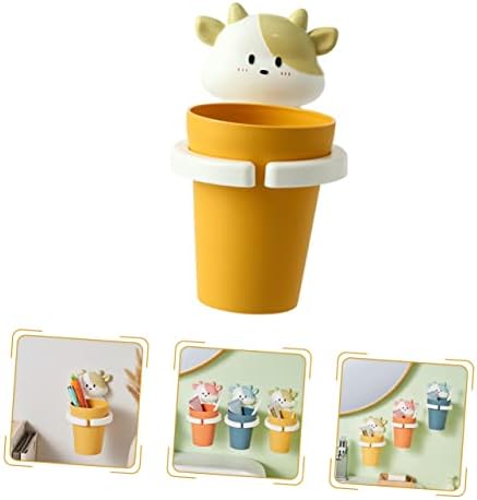 VOSAREA Cartoon Gargle Cup Wall Mounted Toothbrush Holder