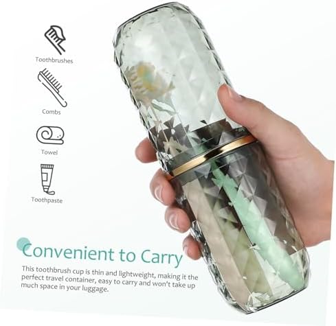 Stylish Dual Function Travel Toothbrush Holder and Mouthwash Cup