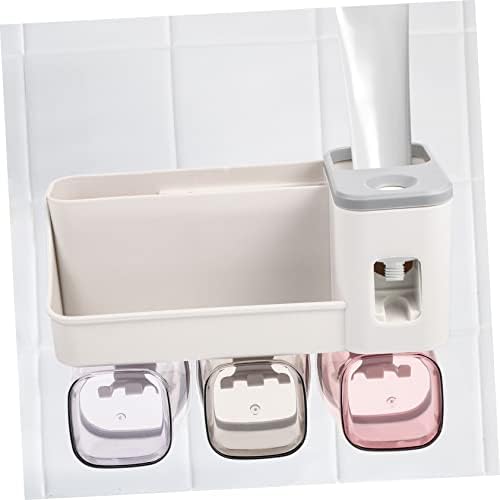 Amosfun Multi-Functional Wall-Mounted Toothbrush and Toothpaste Holder
