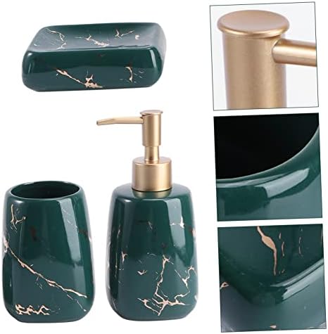 Elegant 3-Piece Bathroom Set - Soap Dish Lotion Toothbrush Holder