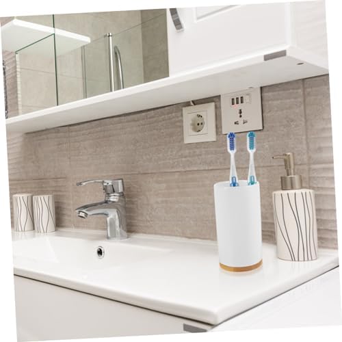 Ceramic Toothbrush Holder Multipurpose Tumbler for Bathroom Home Use
