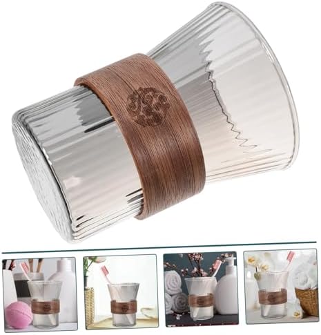 HAKIDZEL Elegant Glass Toothbrush Cup