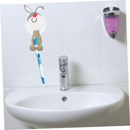 Ciieeo Cute Rabbit Toothbrush Holder Suction Cup Rack for Kids