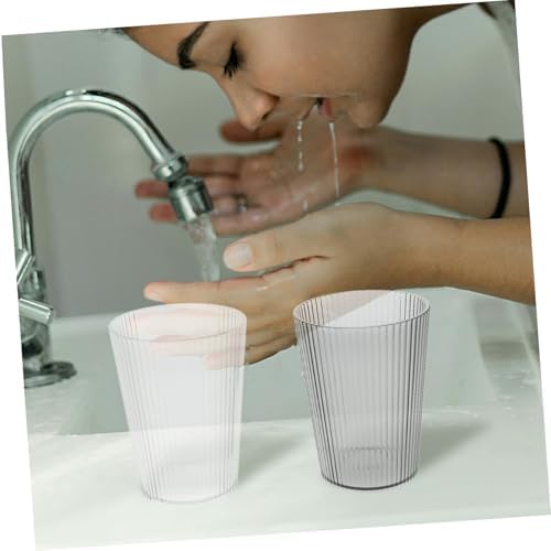 Zerodeko 2pcs Clear Toothbrush Cup Holder