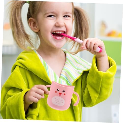 ORFOFE Child-Sized Toothbrush Mug with Dinosaur Design