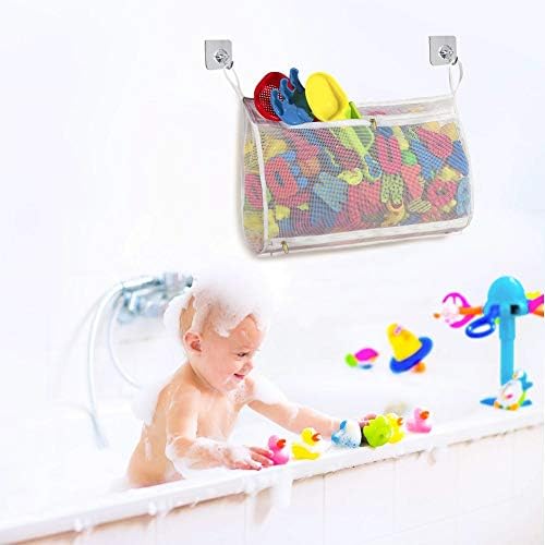 Tenrai Mesh Bath Toy Organizer White 14 x 20