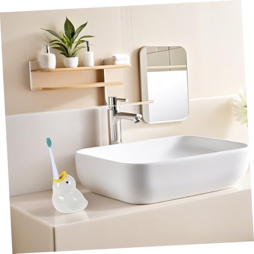 Bestyash Cute Ceramic Cartoon Duck Toothbrush Holder Bathroom Organizer