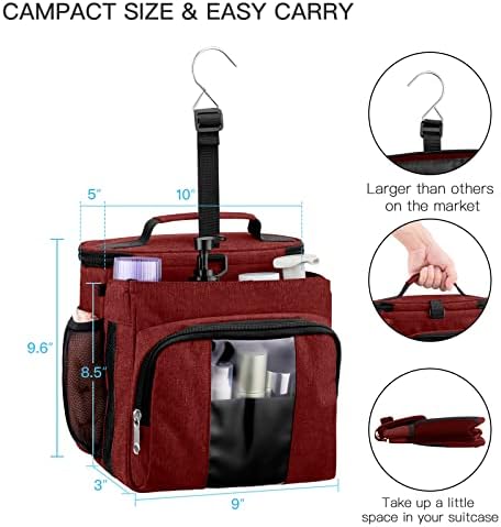 Bukere Portable Shower Caddy with Phone Holder Skincare Compartment