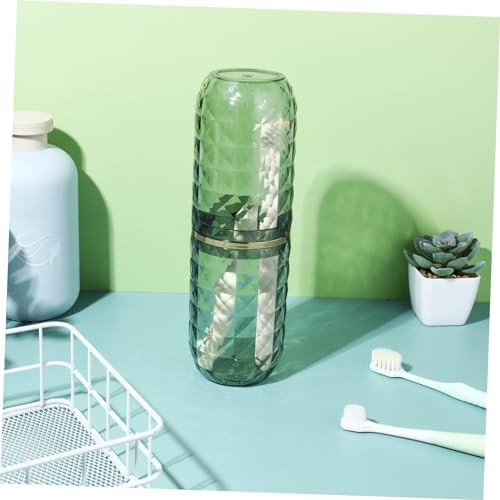 Stylish Dual Function Travel Toothbrush Holder and Mouthwash Cup