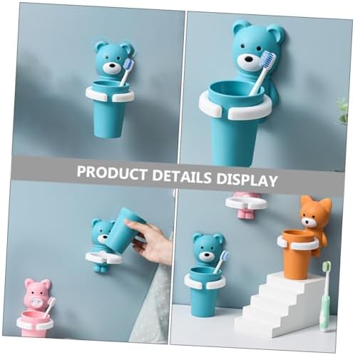 NOLITOY Meowth Tooth Brush Mouth Wash Organizer for Kids