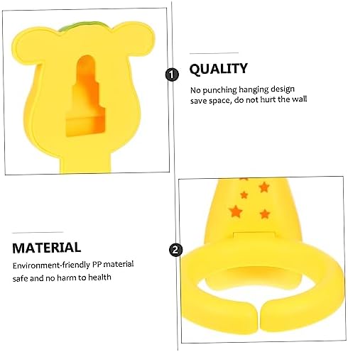 PP Plastic Toothbrush Holder Mount Set of 2