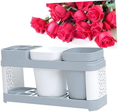 Dual-Holder Toothbrush Toothpaste Organizer
