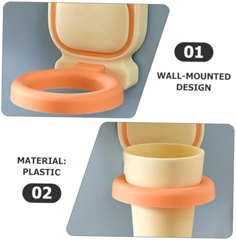 Stylish Heavy-Duty Wall-Mounted Toothbrush Holder with Creative Nail Design