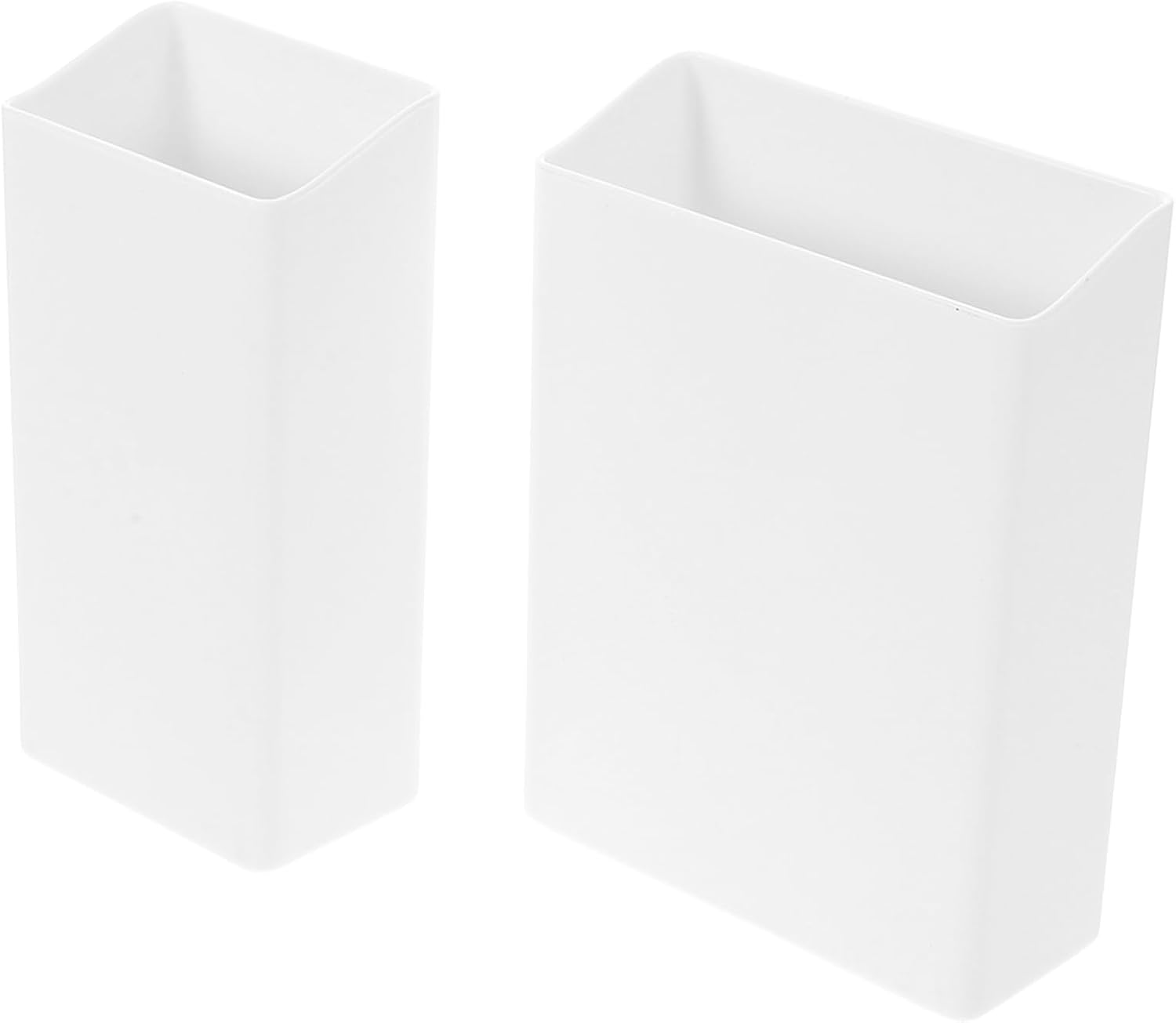 GLEAVI 2pcs Wall Mounted Toothbrush Holder Bathroom Organizer No Drilling
