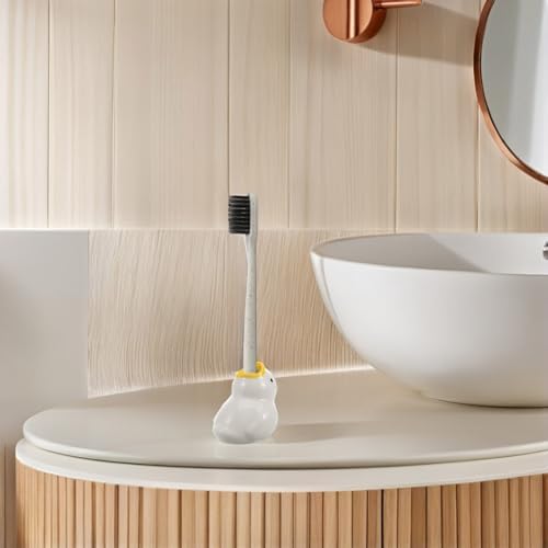 FRCOLOR Cute Duck Ceramic Toothbrush Hold