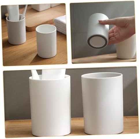 Happyyami 2Pcs Bathroom Tumbler Cups Reusable Unbreakable Multi Purpose Toothbrush and Drinking Cup