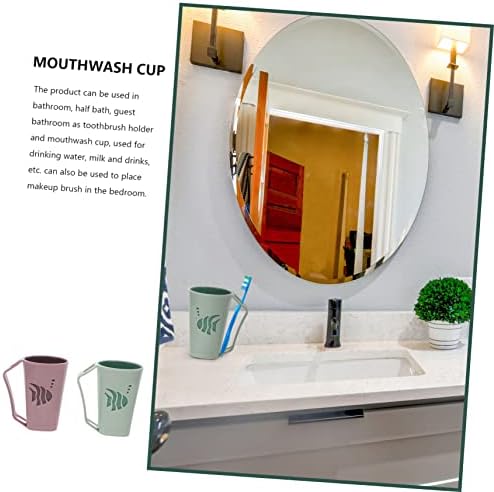 Double Trouble Toothpaste Toothbrush Tumbler Cups Set with 2 Reusable Modern Design