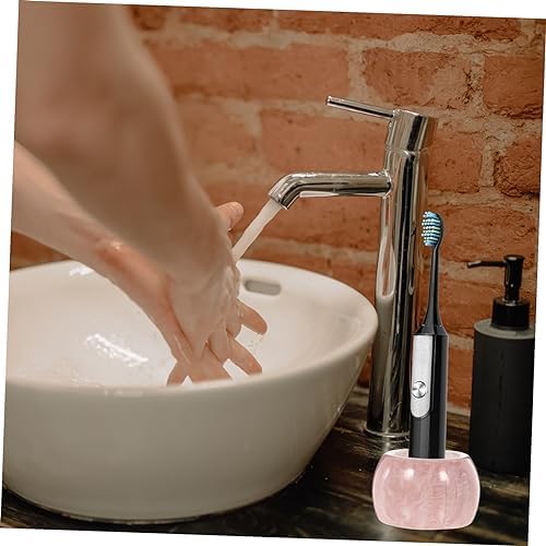 2-Piece Marble Pattern Electric Toothbrush Holder - Stylish Bathroom Organizer