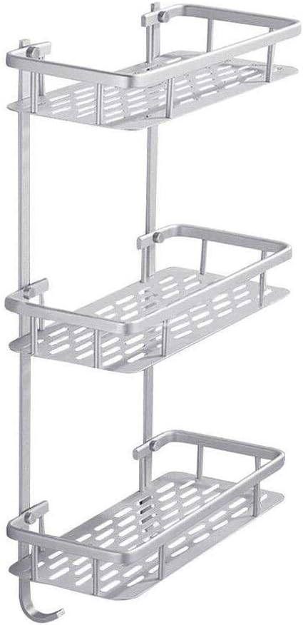 Finately Lit Aluminum Bathroom Wall Caddy Organizer 315x145x58cm Silver Pyramid
