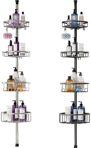Sturdy 47-121-inch Tension Pole Shower Caddy