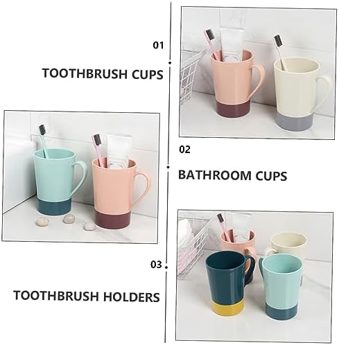 Stylish 4-Pack Reusable Toothbrush Holder Cups for Travel Camping