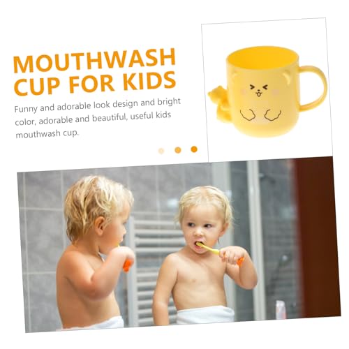 Adorable Bear Toothbrush Cup for Mouthwash 2-Piece Set