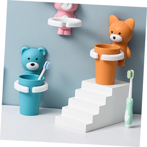 Happyyami Cartoon Wall-Mounted Toothbrush Organizer