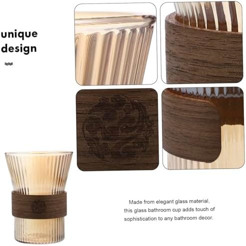 Vosarea Glass Toothbrush Cup with Ergonomic Design