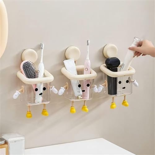 Cute Robot Bathroom Organizer with Suction Cups 2PCS