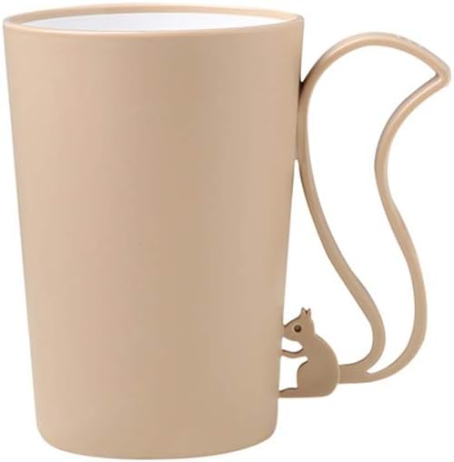 Creative Squirrel Handle Gargle Cup Non-toxic Wooden Toothbrush Holder White