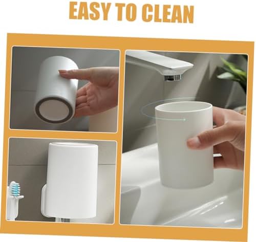Two-Piece Unbreakable Bathroom Tumbler Cups Reusable Toothbrush Mugs for Home Use