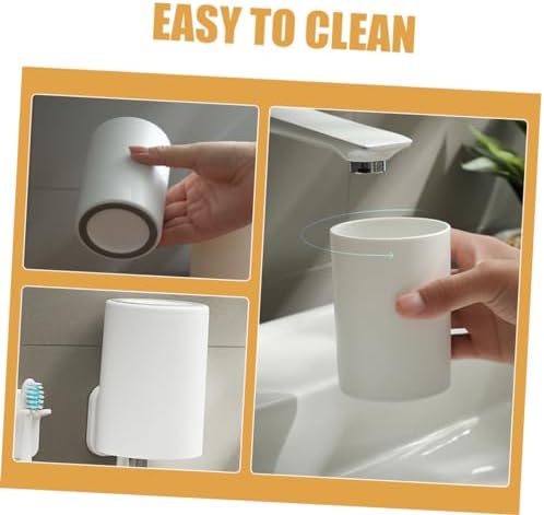 Happyyami 2Pcs Bathroom Tumbler Cups Reusable Unbreakable Multi Purpose Toothbrush and Drinking Cup