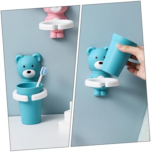 NOLITOY Meowth Tooth Brush Mouth Wash Organizer for Kids