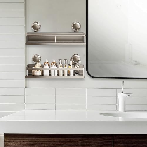Space-Saving Suction Cup Bathroom Organizer