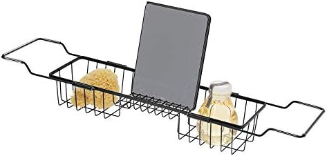 Adjustable Metal Over-the-Tub Caddy for Bathroom Accessories