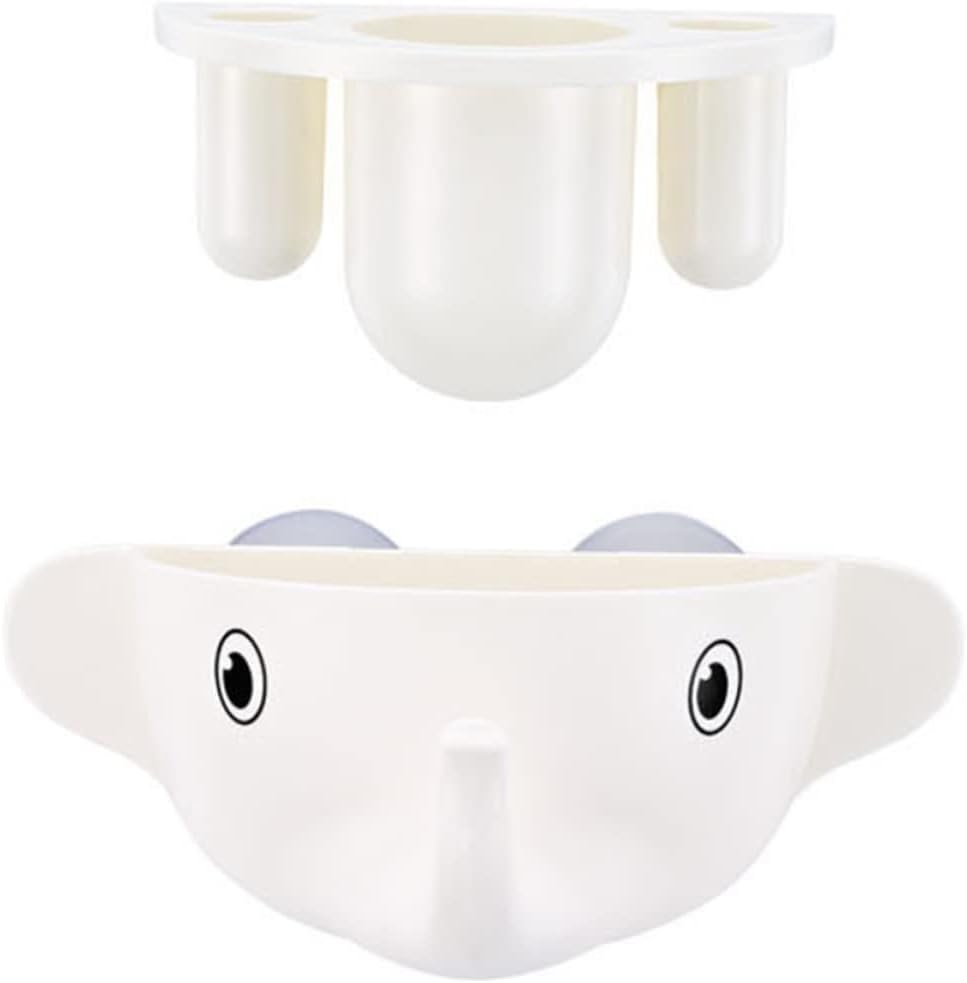 Elephant-Shaped Suction Cup Toothbrush Organizer