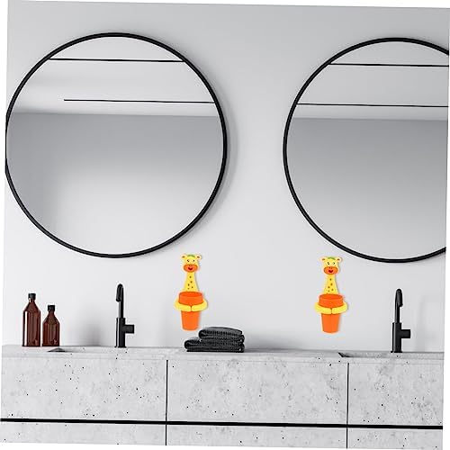 No-Punching Wall-Mounted Toothbrush Cup for Kids