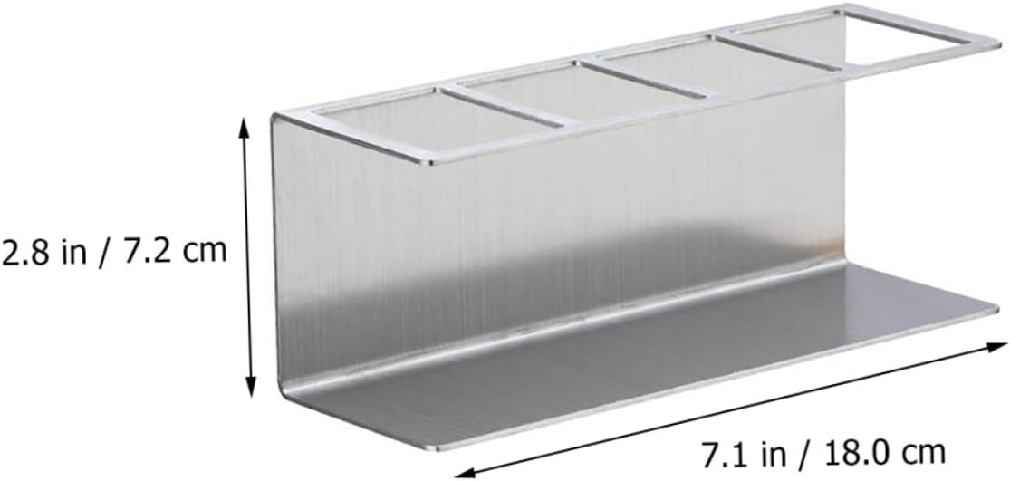Wall Mounted Stainless Steel Toothpaste Organizer with Electric Toothbrush Slots