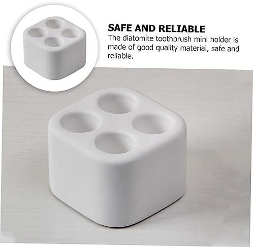 Mini Diatomite White Toothbrush Holder by Holiday YOYO