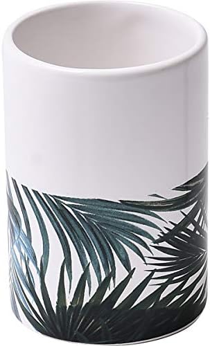 EVIDECO Bath Tumbler Holder Tropical Leaves Design