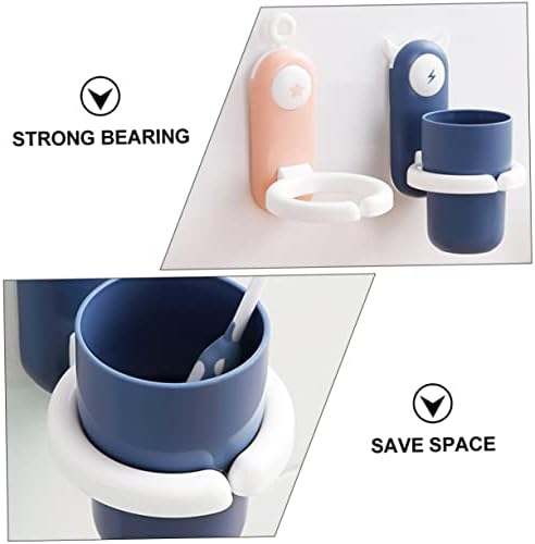 Wall-Mounted Toothbrush Cup Holder for Sanitaire Pp Material Easy to Install