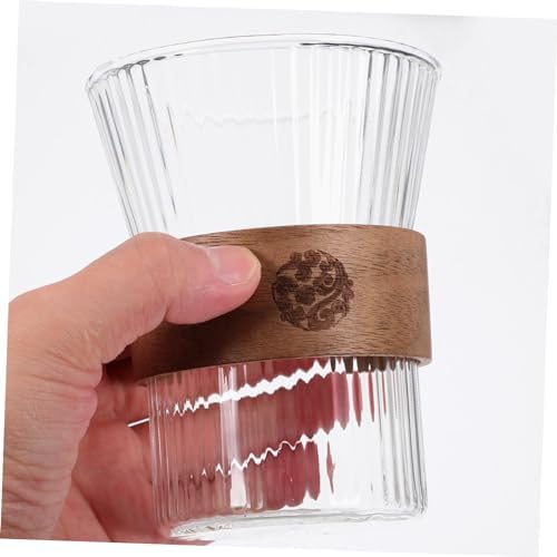 Glass-Elegant Reusable Toothbrush Holder with 250ml Capacity and Metal Base