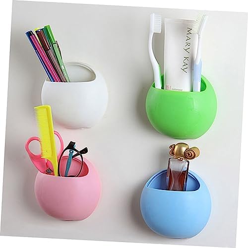 Hoement Wall Mounted Toothbrush Holder with Suction Cup