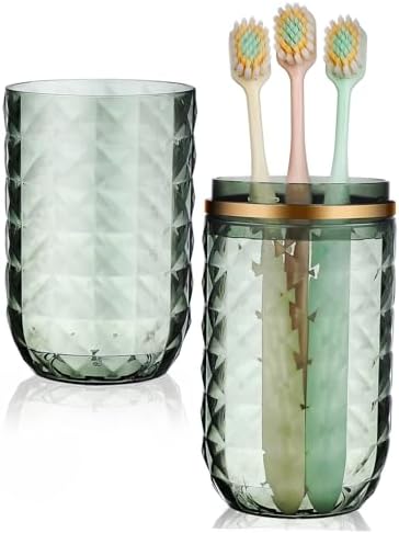 Stylish Dual Function Travel Toothbrush Holder and Mouthwash Cup