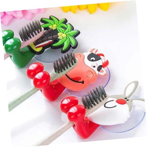 10-Piece Cartoon Character Toothbrush Holder Random Animal Design Easy to Install