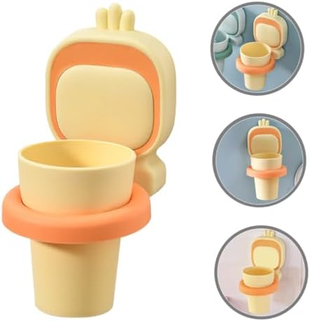 Sturdy Wall-Mounted Toothbrush Cup Holder for Kids