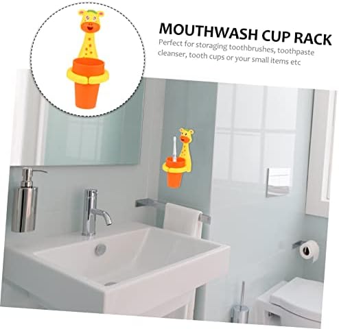 IWOWHERO 1-Pack No Punching Toothbrush Cup Holder