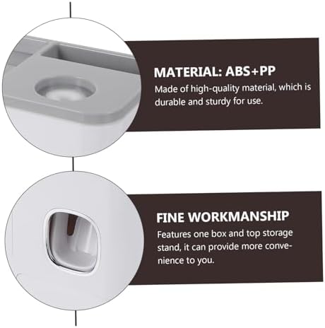 Luxshiny 1Set Wall Mounted Toothbrush Holder with Storage Easy Install Bathroom Organizer
