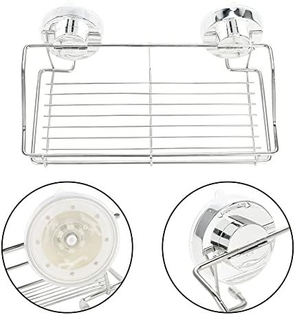 Wall-Mounted Dual-Sucker Organizer Durable Space-Saving